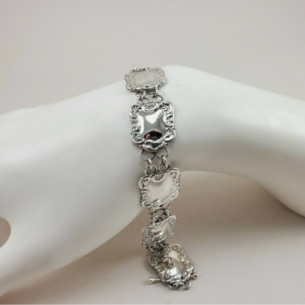 Victorian Thailand 925 Silver Bracelet 7"